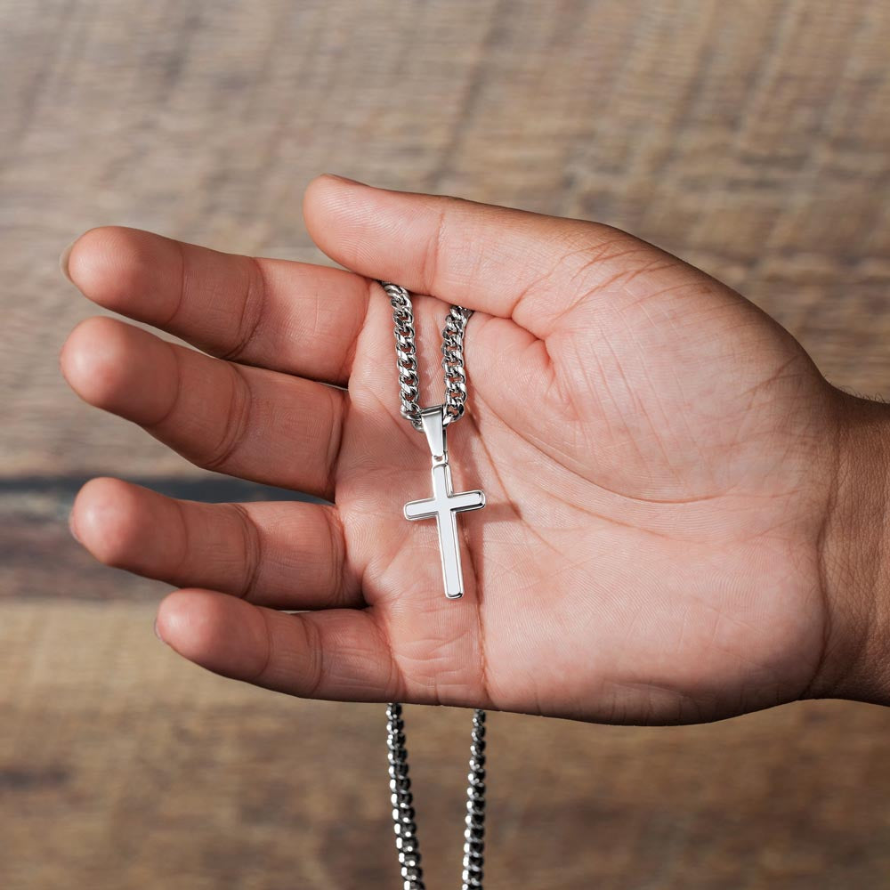 One Year Sober Cuban Chain Necklace with Message Card, Sober Anniversary Gift for Him, Gif to for Man