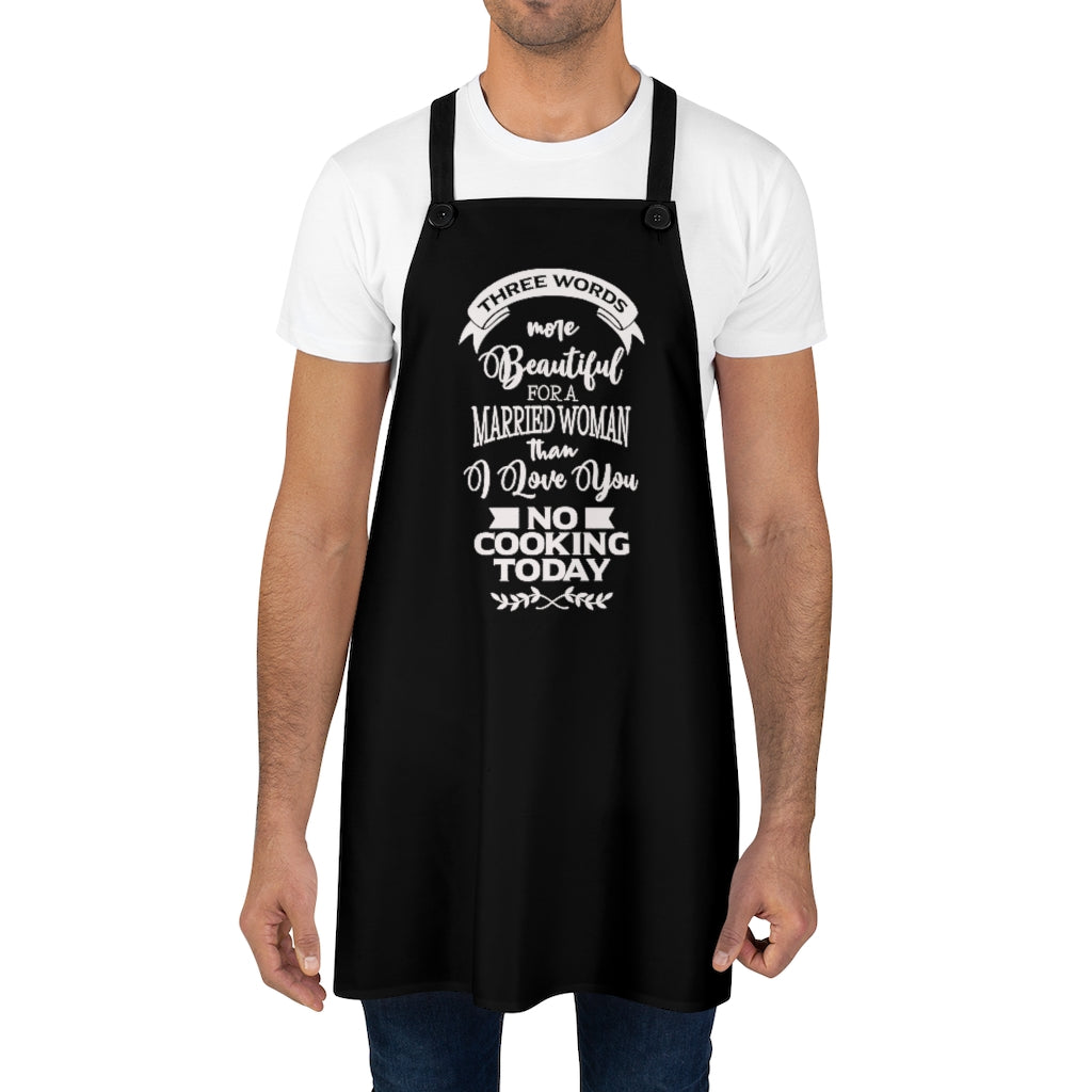 No Cooking Today Husband Apron - Funny Apron, Father's Day Apron, Funny Dad Apron, Boyfriend Gift - Anniversary Gift Idea - Dad Birthday