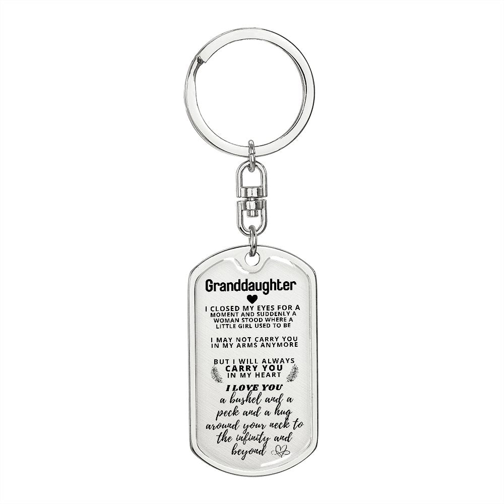 Granddaughter Keychain Gift for Granddaughter, Christmas Gift for Granddaughter
