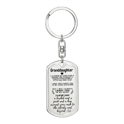 Granddaughter Keychain Gift for Granddaughter, Christmas Gift for Granddaughter