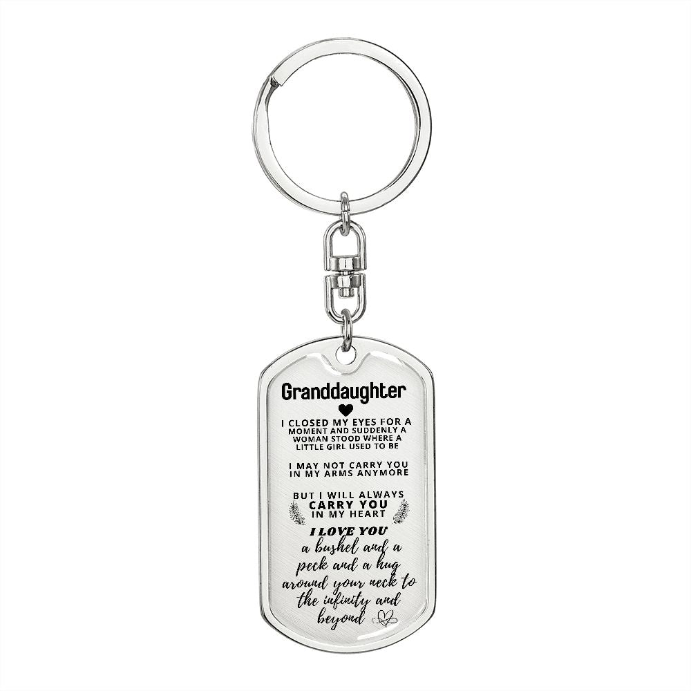 Keychain for Granddaughter, Unique Gift for Granddaughter