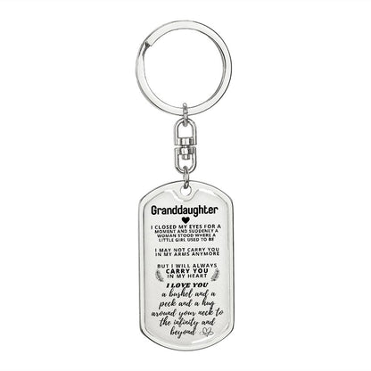 Keychain for Granddaughter, Unique Gift for Granddaughter
