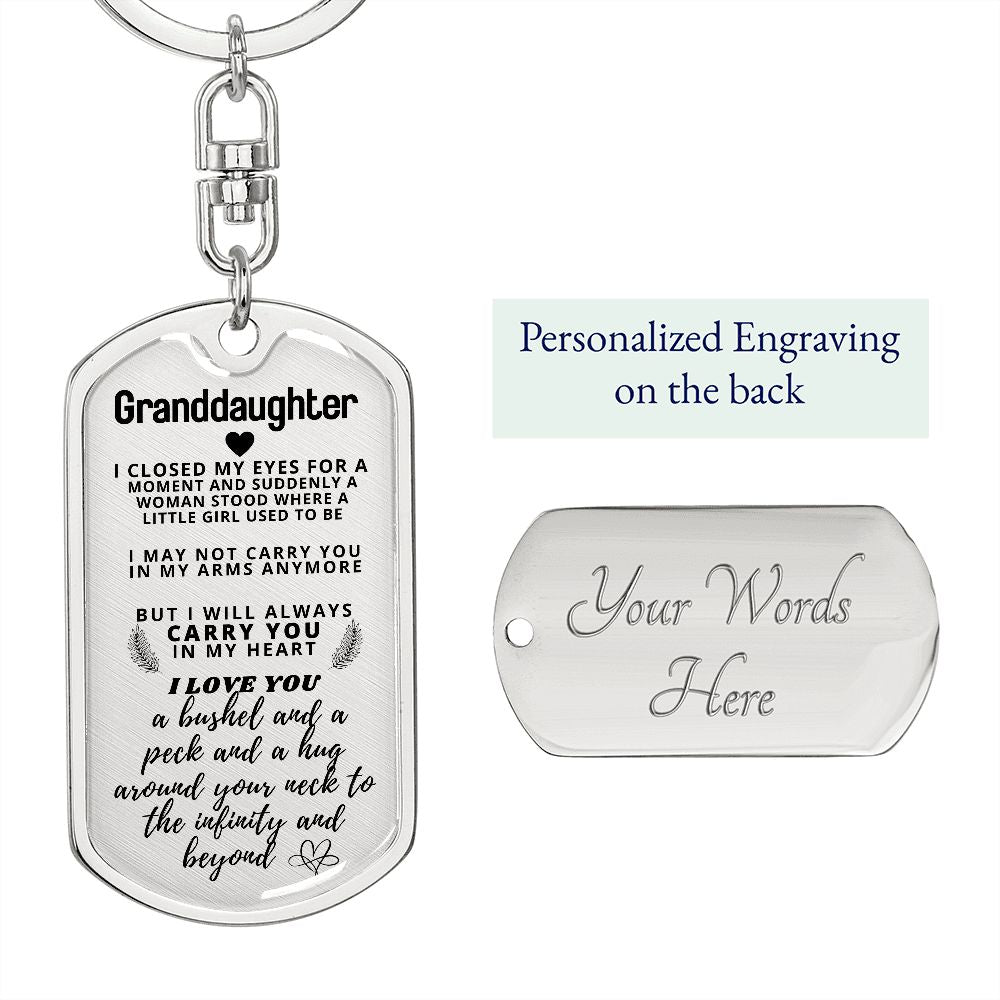 Keychain for Granddaughter, Unique Gift for Granddaughter