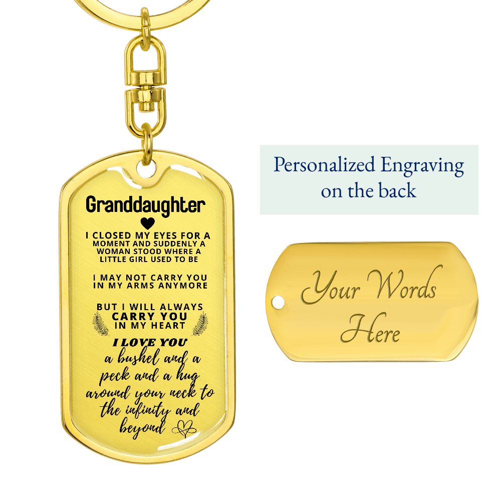 Keychain for Granddaughter, Unique Gift for Granddaughter