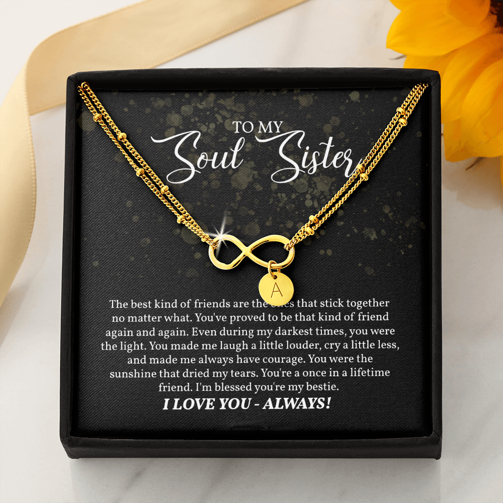 Soul Sister Bracelet, Infinity Bracelet, Best Friend Gift