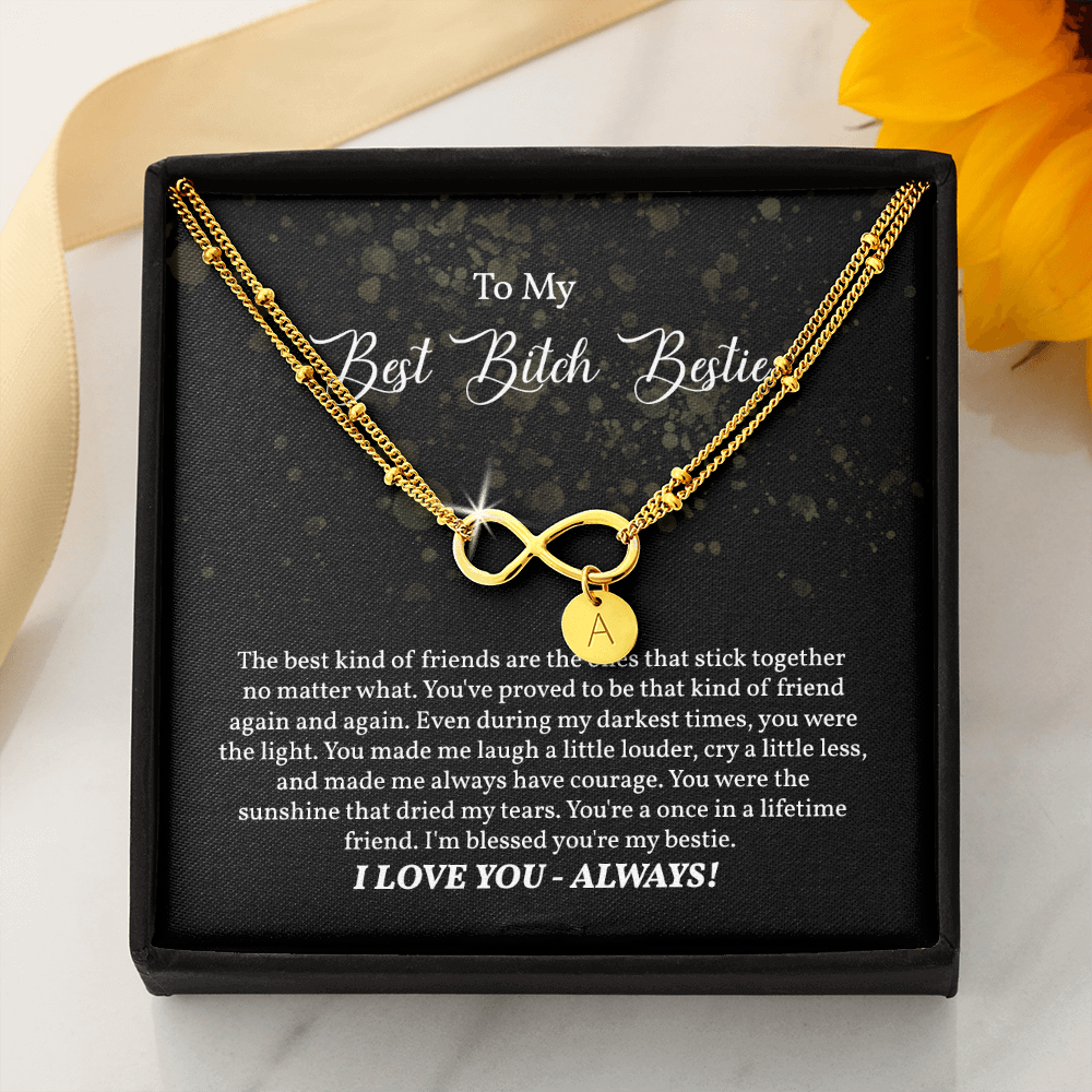 Best Bitch Bestie Bracelet, Infinity Bracelet, Bestie Gift