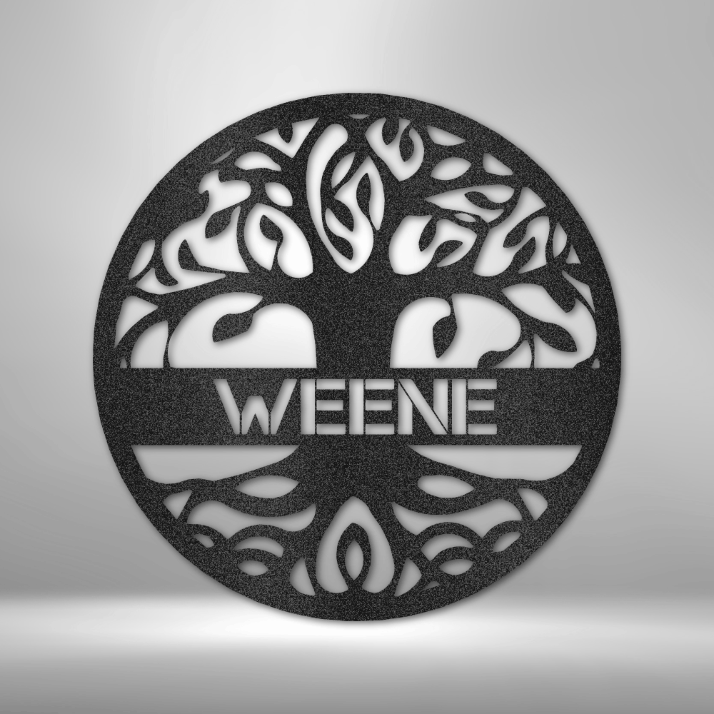 Personalized Family Name Tree of Life Metal Art - Indoor or Outdoor Wall Hanging - Housewarming Gift, Wedding Gift