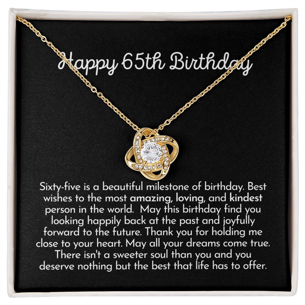 Happy 65th Birthday Necklace for Women