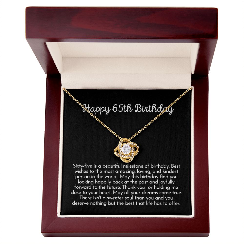 Happy 65th Birthday Necklace for Women