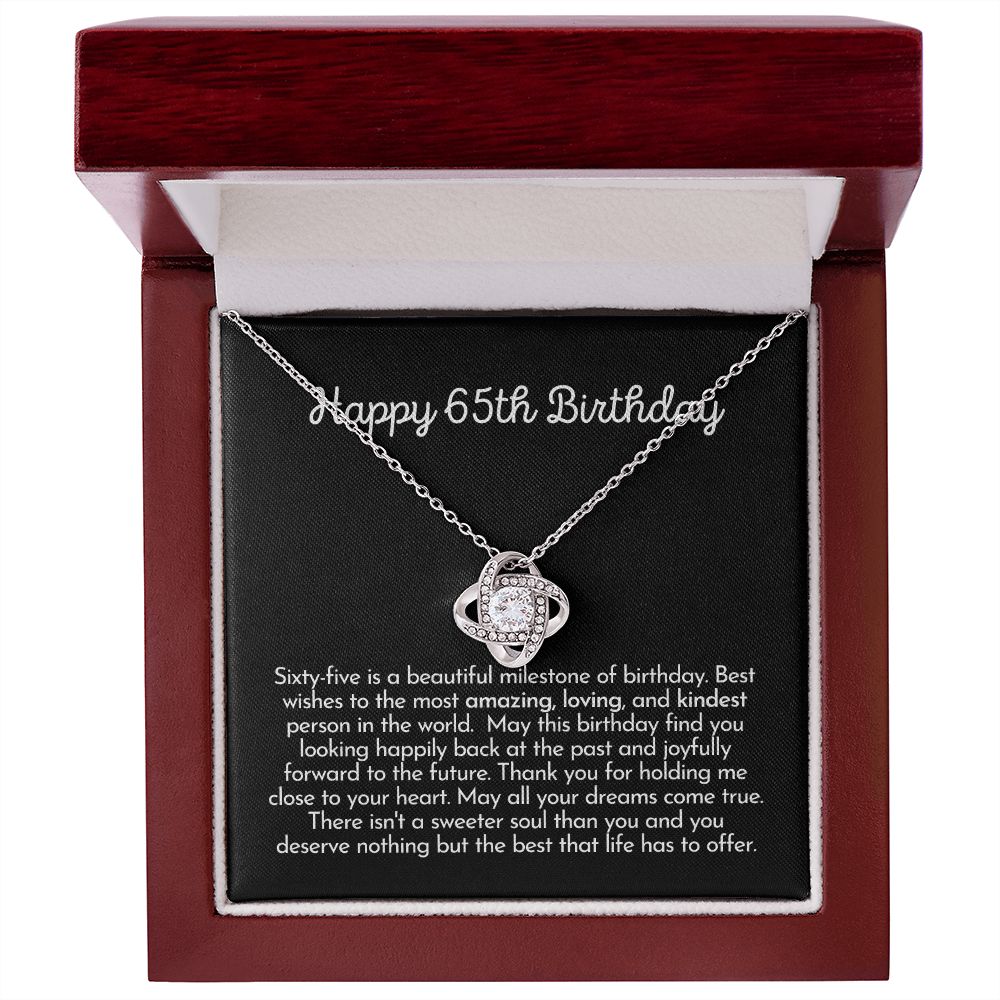 Happy 65th Birthday Necklace for Women