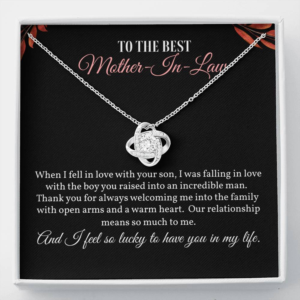 Love Knot Necklace Gift for Best Mother-in-Law