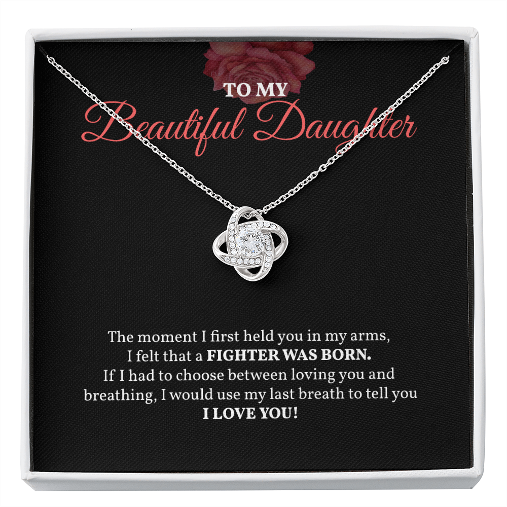 Stunning Love Knot Pendant Necklace for Daughter
