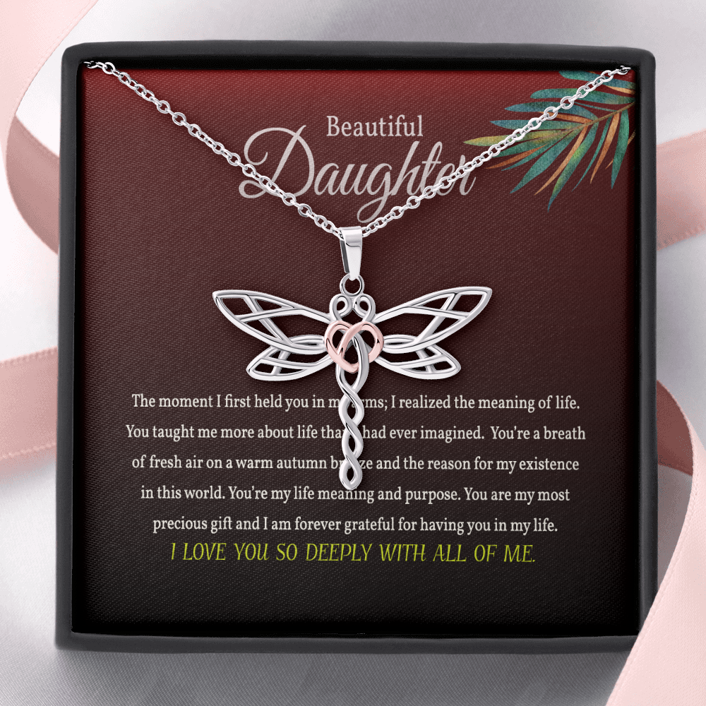 Stunning Dragonfly Pendant Necklace for Daughter