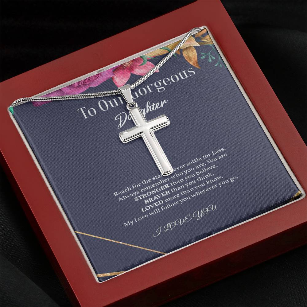 Daughter Necklace - Cross Necklace for Daughter - Faith Necklace