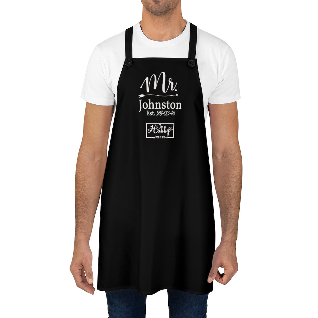 MR. Hubby for Life Custom Aprons, Bride and Groom Gift, Gift for her, Gift for Him, Mr. and Mrs Wedding Cooking Gift, Custom Bridal Gift, Engagement Gift