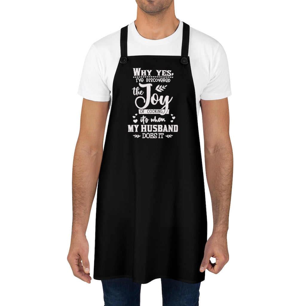 Joy of Cooking Husband Apron - Funny Apron, Father's Day Apron, Funny Dad Apron, Boyfriend Gift - Anniversary Gift Idea - Dad Birthday