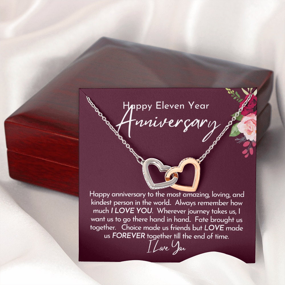 11th Anniversary Gift for Wife, 11 Year Wedding Anniversary Gift for Wife, Eleven Year Anniversary, Steel Heart Wedding Anniversary for Wife