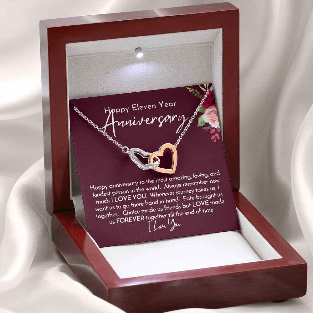 11th Anniversary Gift for Wife, 11 Year Wedding Anniversary Gift for Wife, Eleven Year Anniversary, Steel Heart Wedding Anniversary for Wife