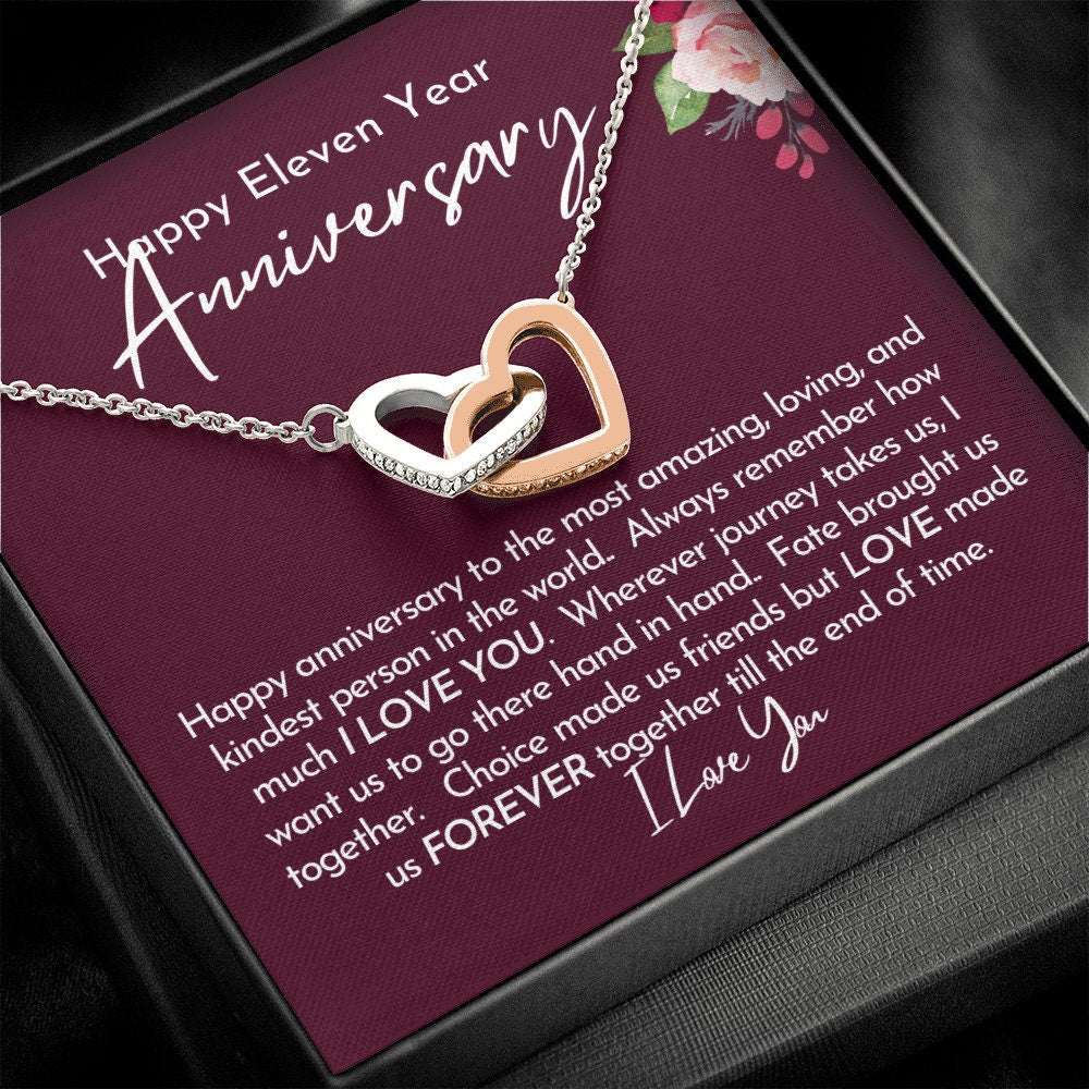11th Anniversary Gift for Wife, 11 Year Wedding Anniversary Gift for Wife, Eleven Year Anniversary, Steel Heart Wedding Anniversary for Wife